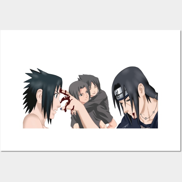 Sasuke Itachi Wall Art by Delalia